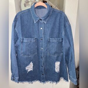 SHEIN Blue Denim Jacket